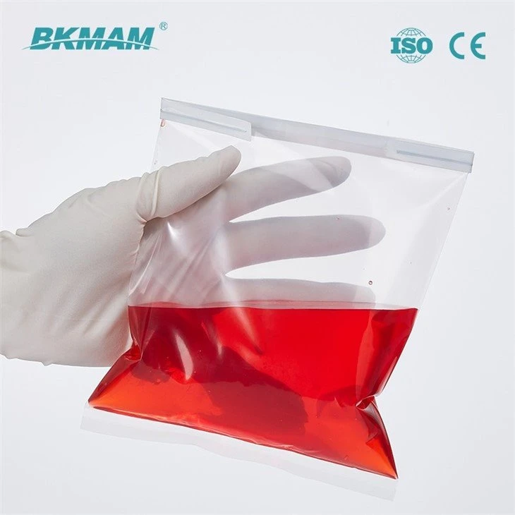 iron wired sterile sampling bag